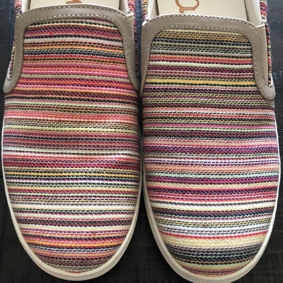 Sam Edelman “Peony” Multi Color Slip On Sneakers Size 9 Fabric Casual Shoes - Picture 13 of 16
